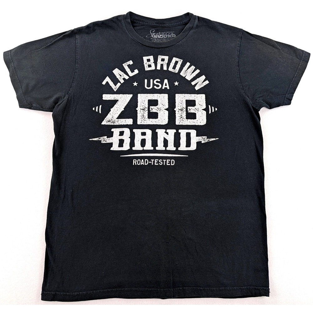 Zac Brown Band 2014 Great American Road Trip Tour Concert Tee Mens L Black